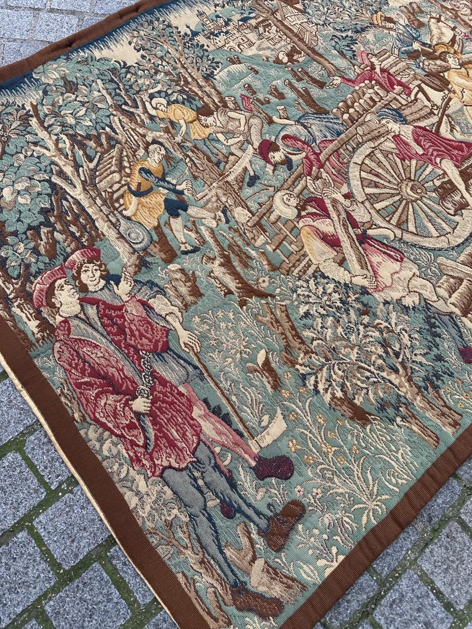 Laine Joli Vintage Aubusson Style médiéval design Jacquard Tapisserie 