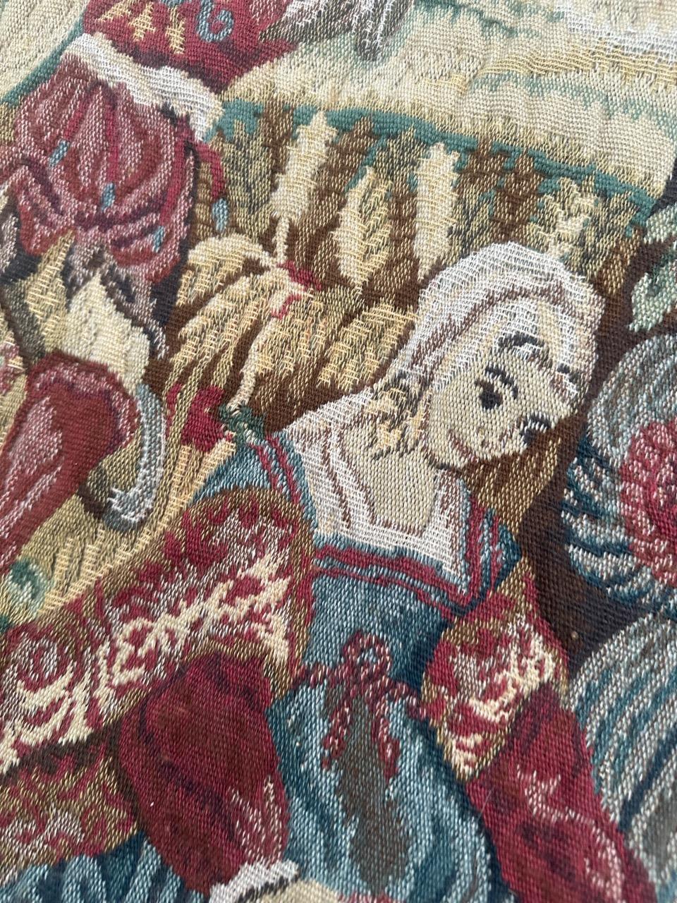Tapiz Jacquard de diseño médiéval estilo Aubusson Pretty Vintage 