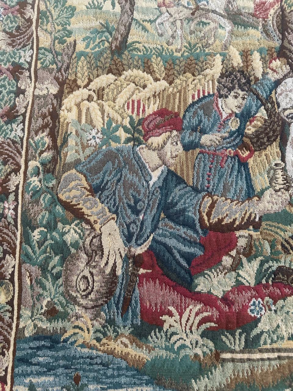 Tapiz Jacquard de diseño médiéval estilo Aubusson Pretty Vintage 
