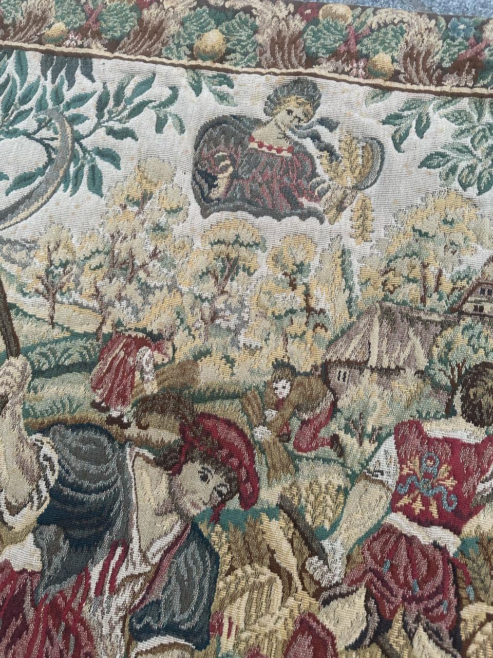Tapiz Jacquard de diseño médiéval estilo Aubusson Pretty Vintage 