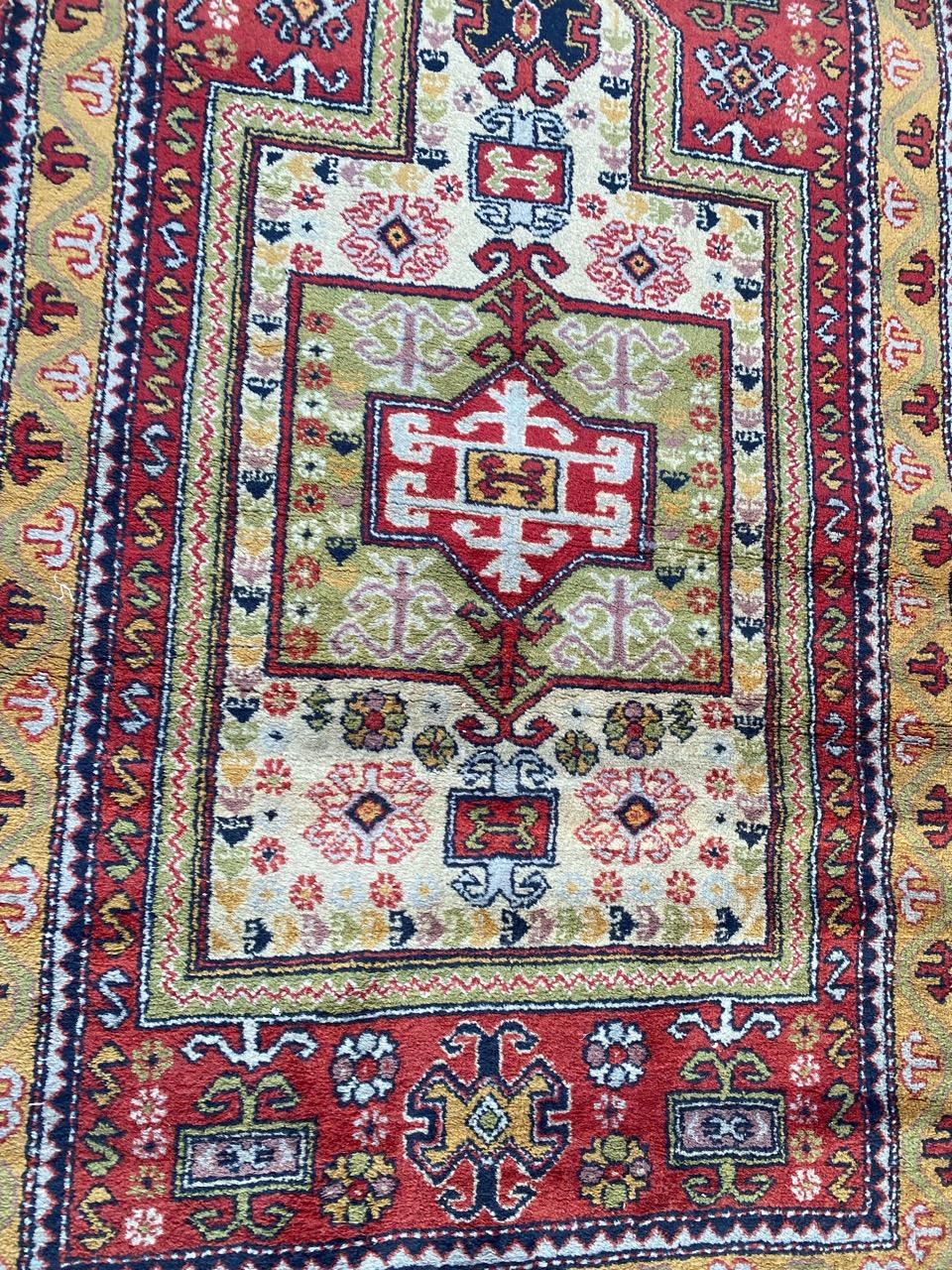 Bobyrug’s Pretty Vintage Azerbaïdjan Rug For Sale 6