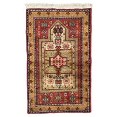 Bonita alfombra vintage azerbaiyana de Bobyrug