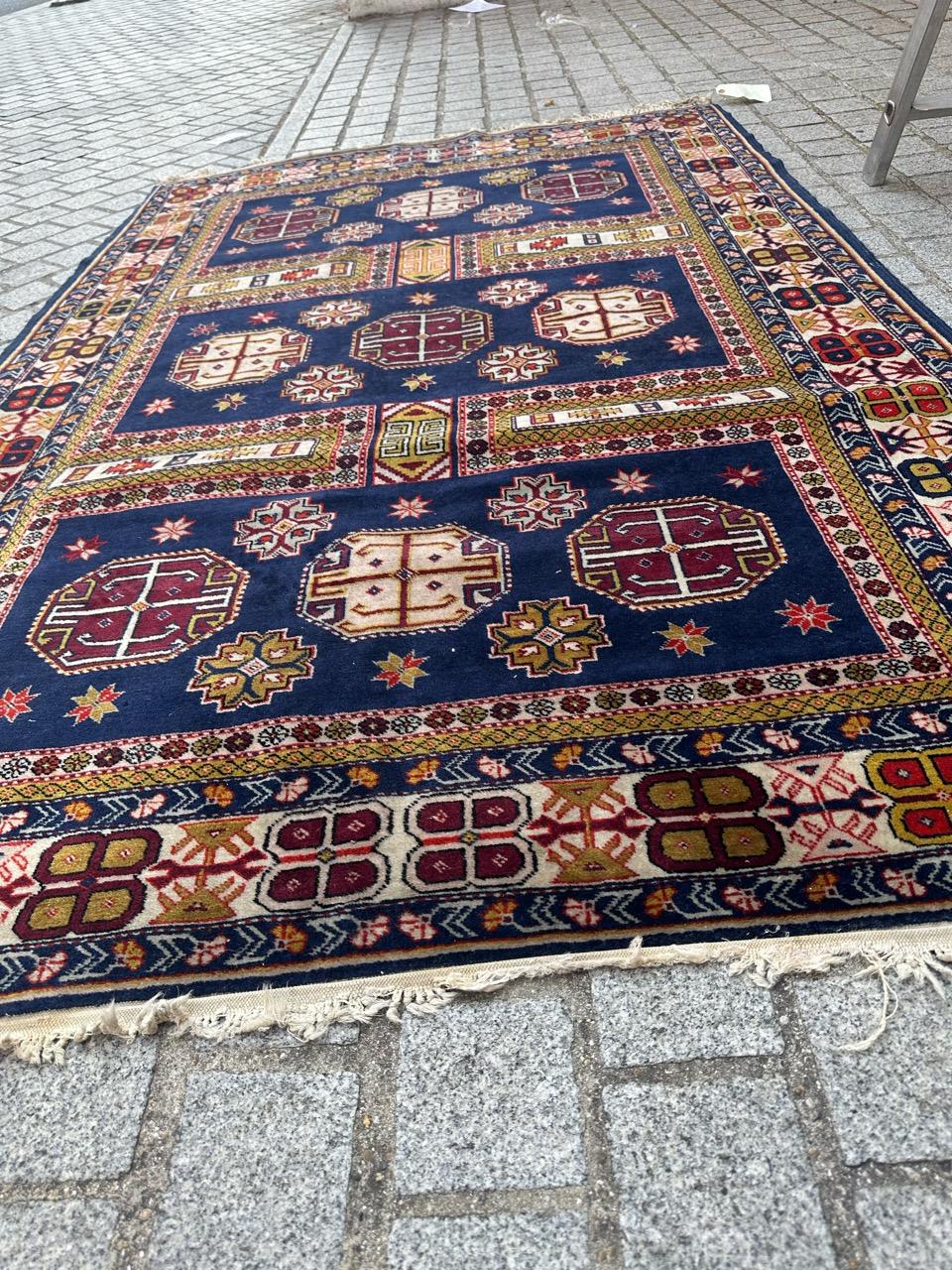 Bobyrug’s Pretty vintage Azerbaijan shirwan rug  For Sale 3