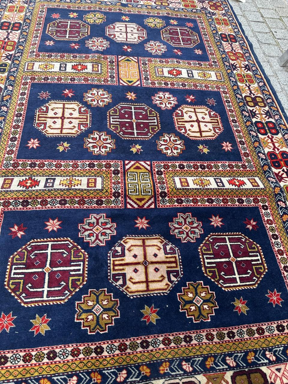 Bobyrug’s Pretty vintage Azerbaijan shirwan rug  For Sale 4