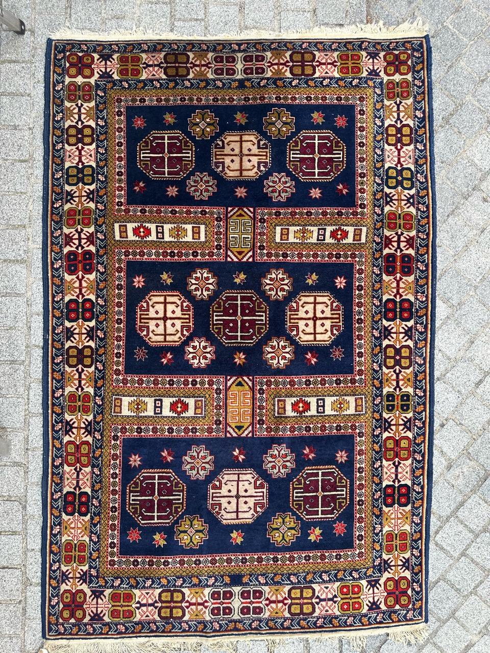 Bobyrug’s Pretty vintage Azerbaijan shirwan rug  For Sale 12