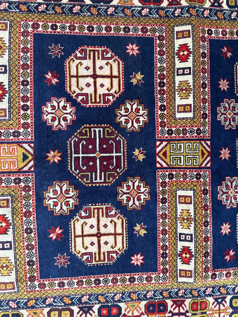 Hand-Knotted Bobyrug’s Pretty vintage Azerbaijan shirwan rug  For Sale