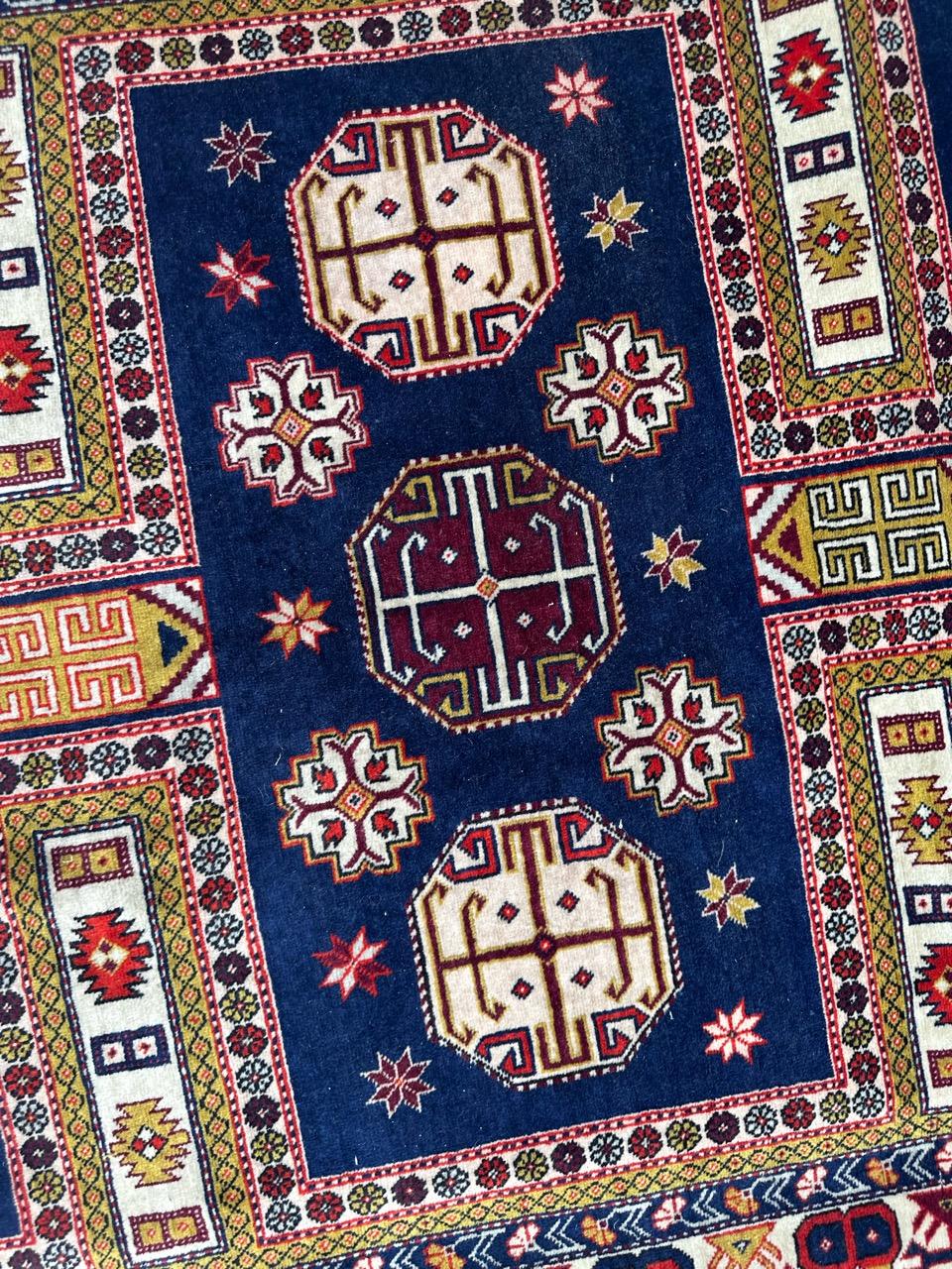 Wool Bobyrug’s Pretty vintage Azerbaijan shirwan rug  For Sale