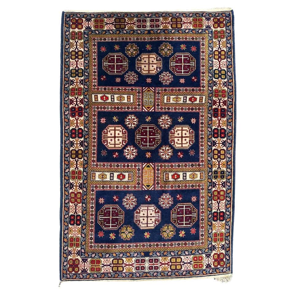 pretty mid century Azerbaijan rug For Sale at 1stDibs