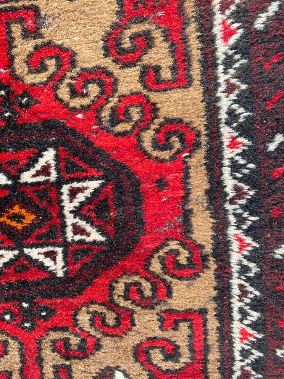 Bobyrug’s Pretty Vintage Baluch rug For Sale 6