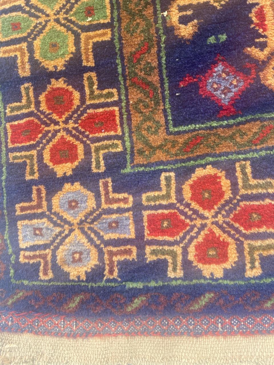 Bobyrug’s Pretty Vintage Belutch Afghan Rug For Sale 6