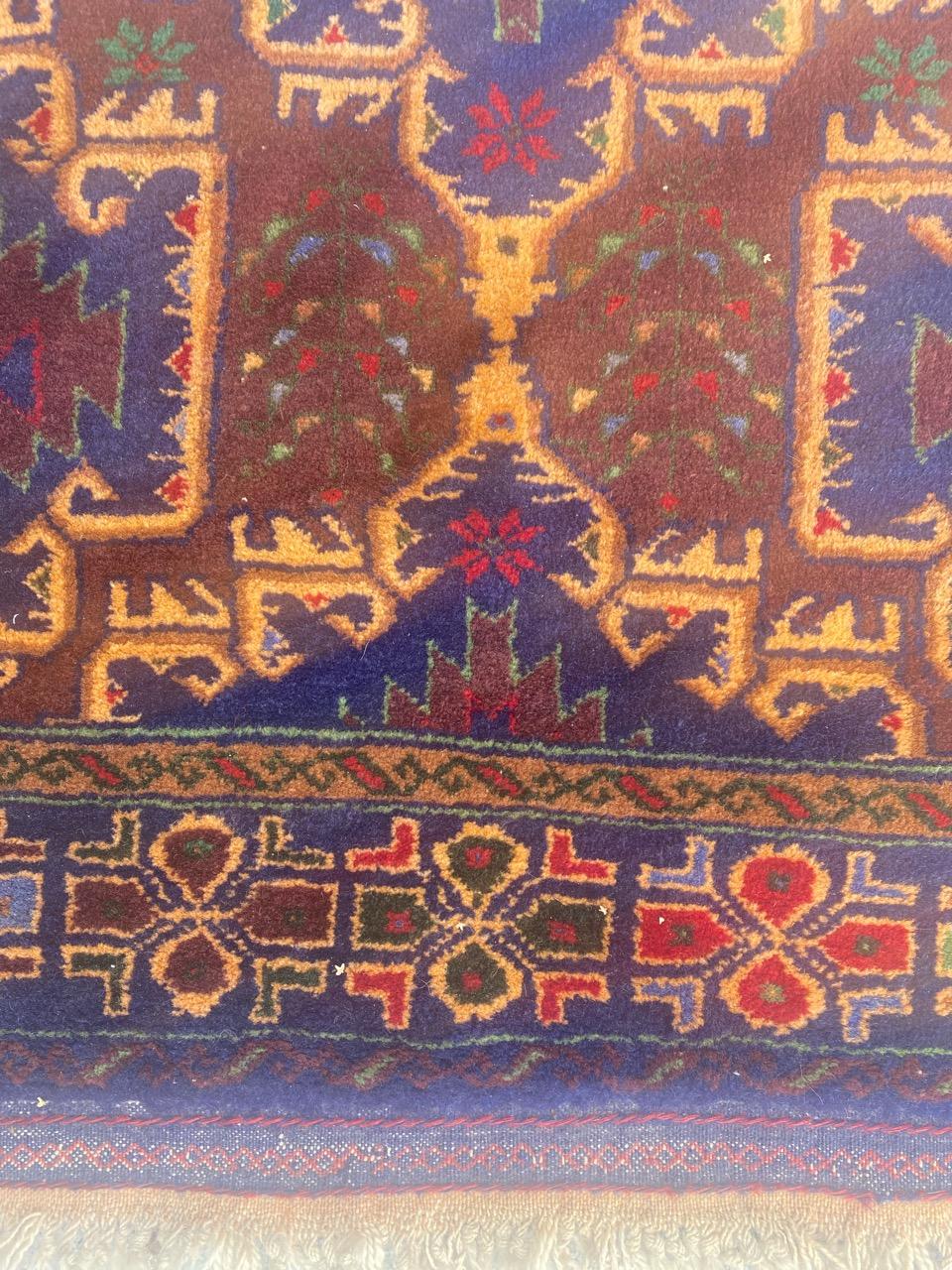 Wool Bobyrug’s Pretty Vintage Belutch Afghan Rug For Sale