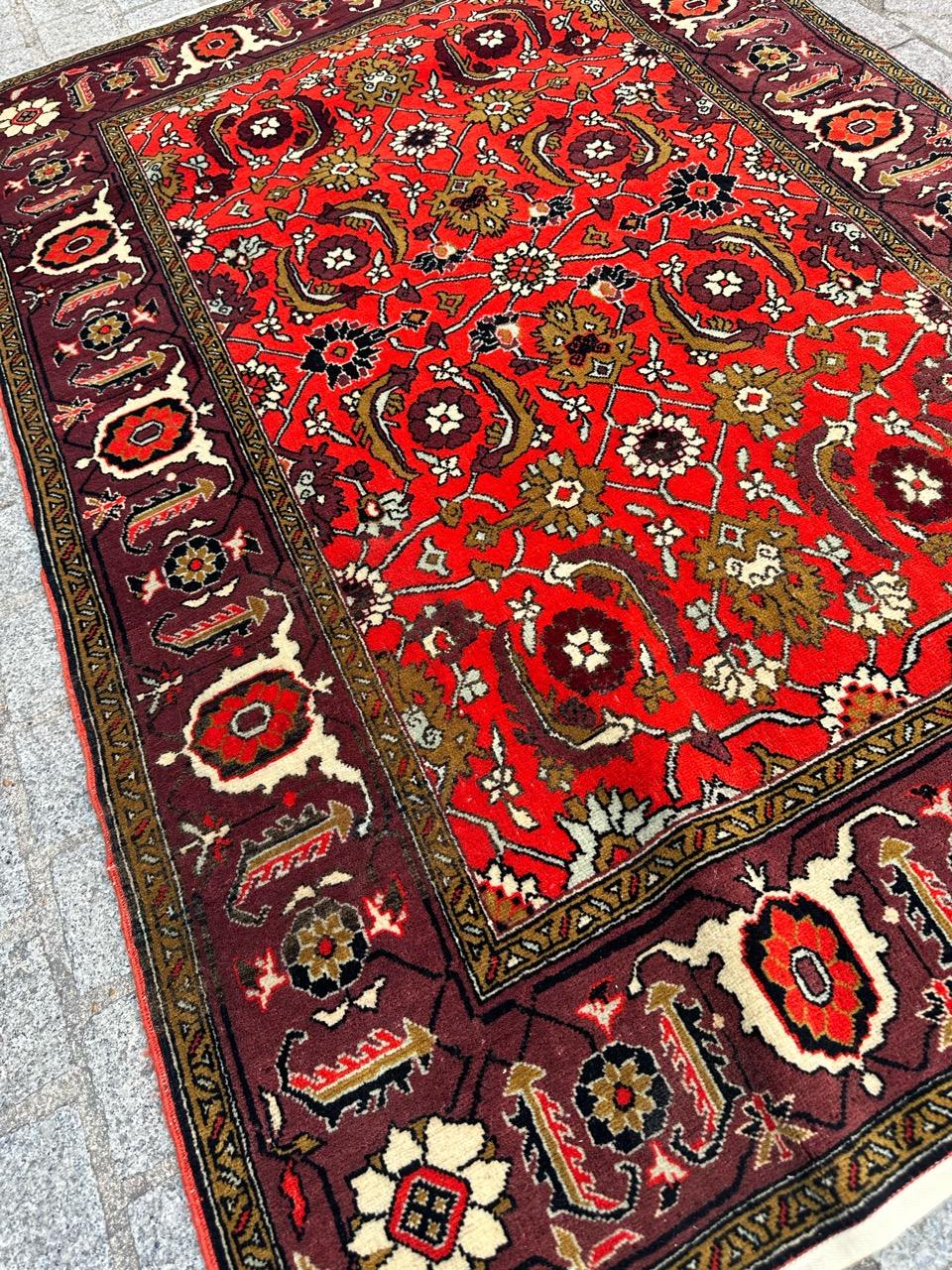 Bobyrug’s Pretty Vintage Caucasian Azerbaïdjan Rug For Sale 2