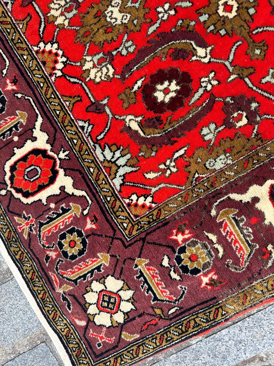 Bobyrug's Hübscher kaukasischer Aserbaidschan-Teppich im Vintage-Stil (Handgeknüpft) im Angebot