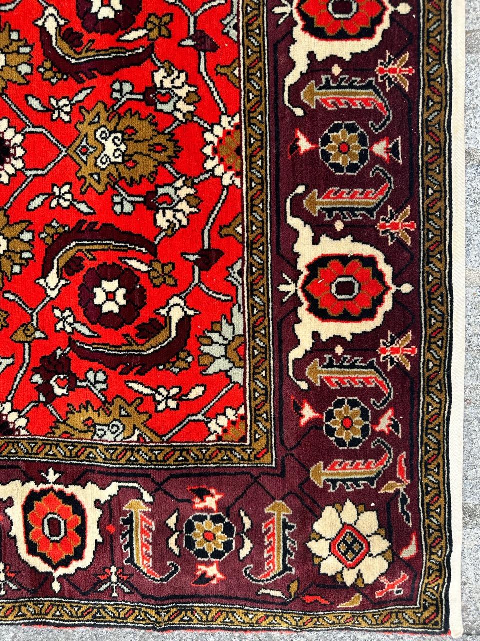 Wool Bobyrug’s Pretty Vintage Caucasian Azerbaïdjan Rug For Sale