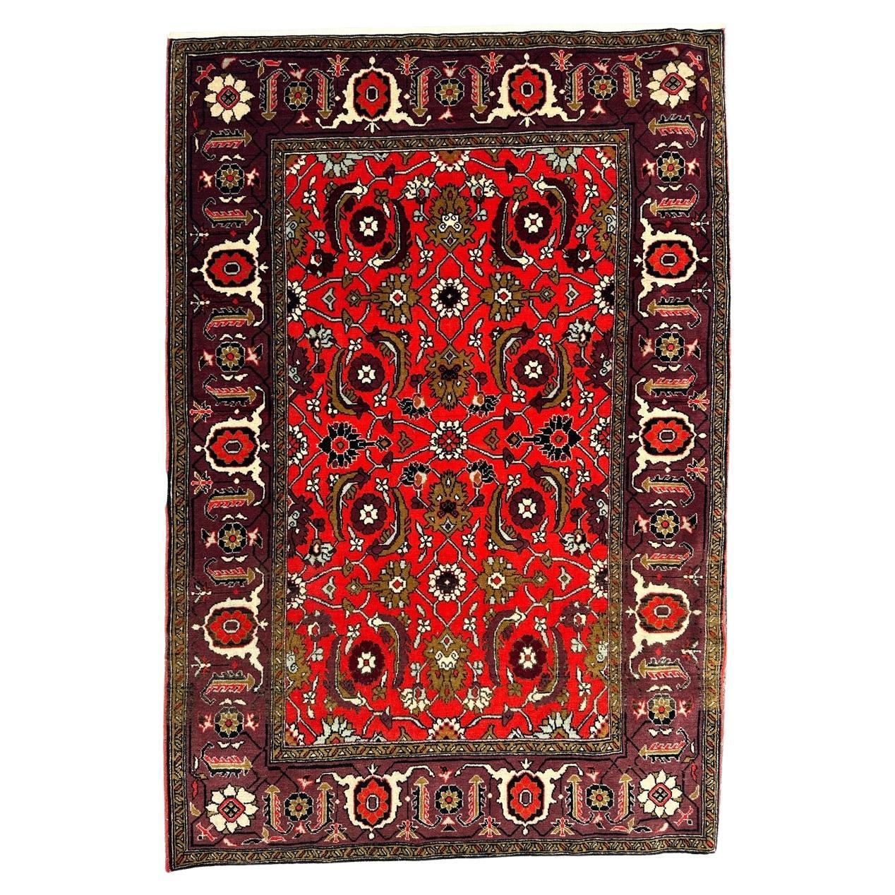 Bobyrug's Hübscher kaukasischer Aserbaidschan-Teppich im Vintage-Stil im Angebot
