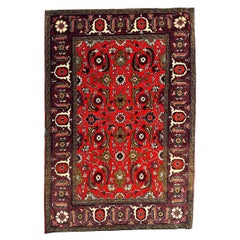 Bobyrug’s Pretty Vintage Caucasian Azerbaïdjan Rug