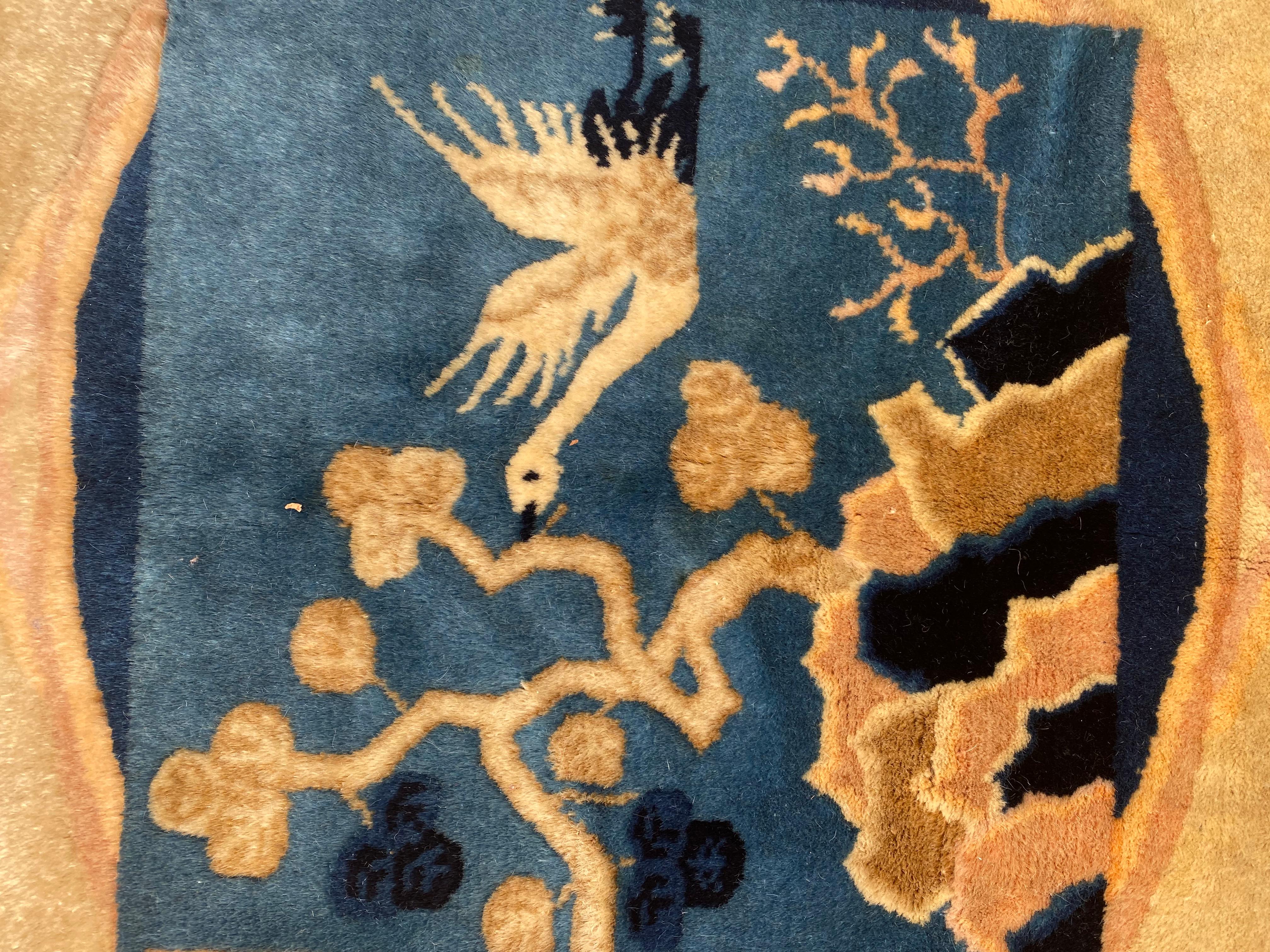 Bobyrug's Pretty Vintage Chinese Art Deco Design Peking Rug (Chinesisch) im Angebot