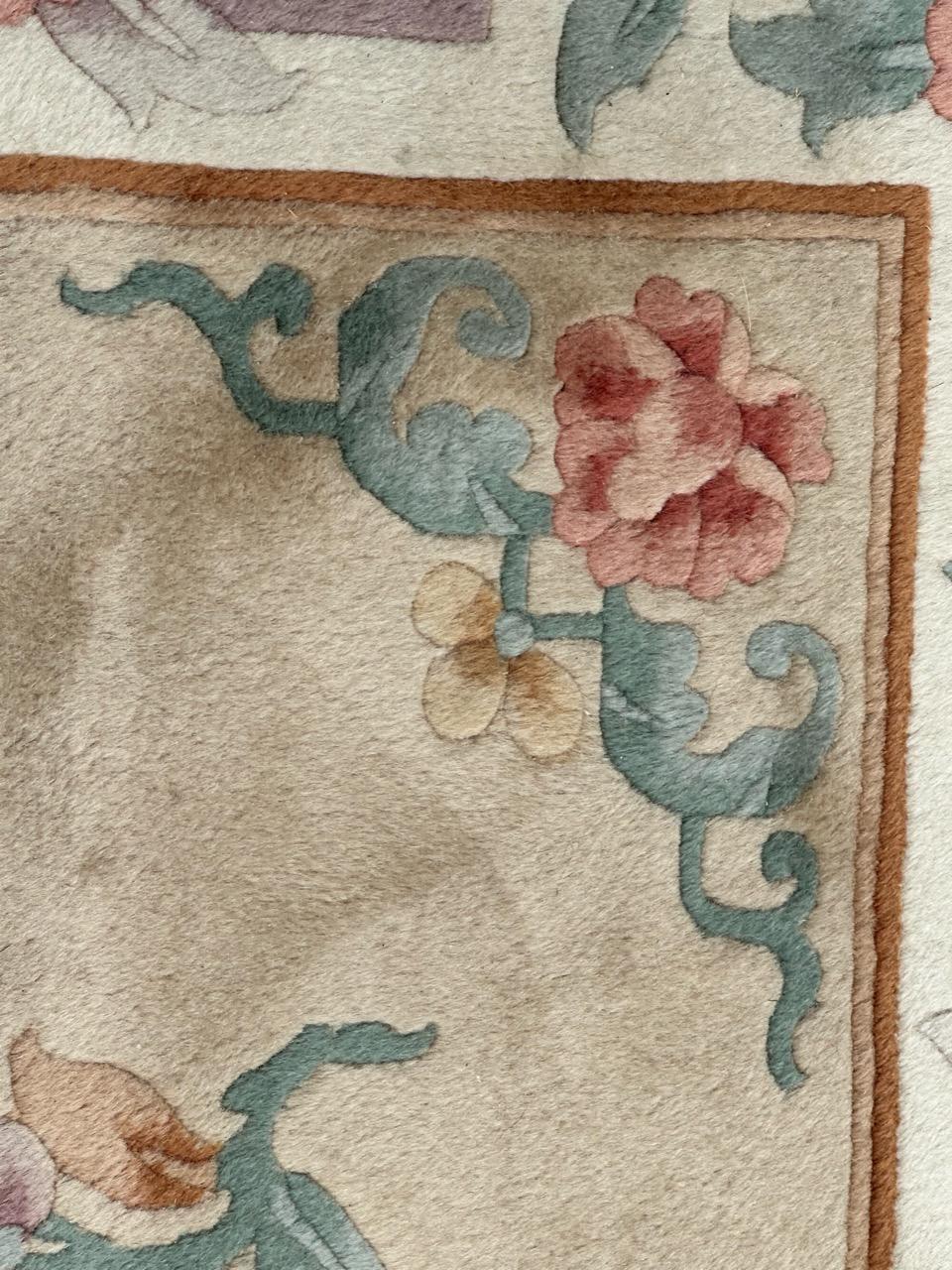 pretty vintage Chinese art deco design rug For Sale 3