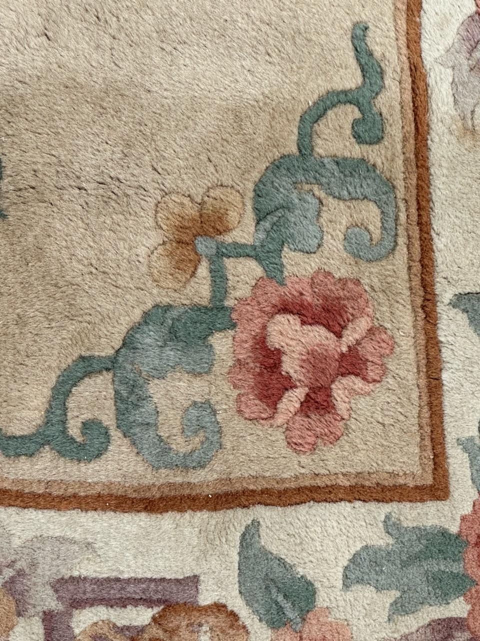 pretty vintage Chinese art deco design rug For Sale 2