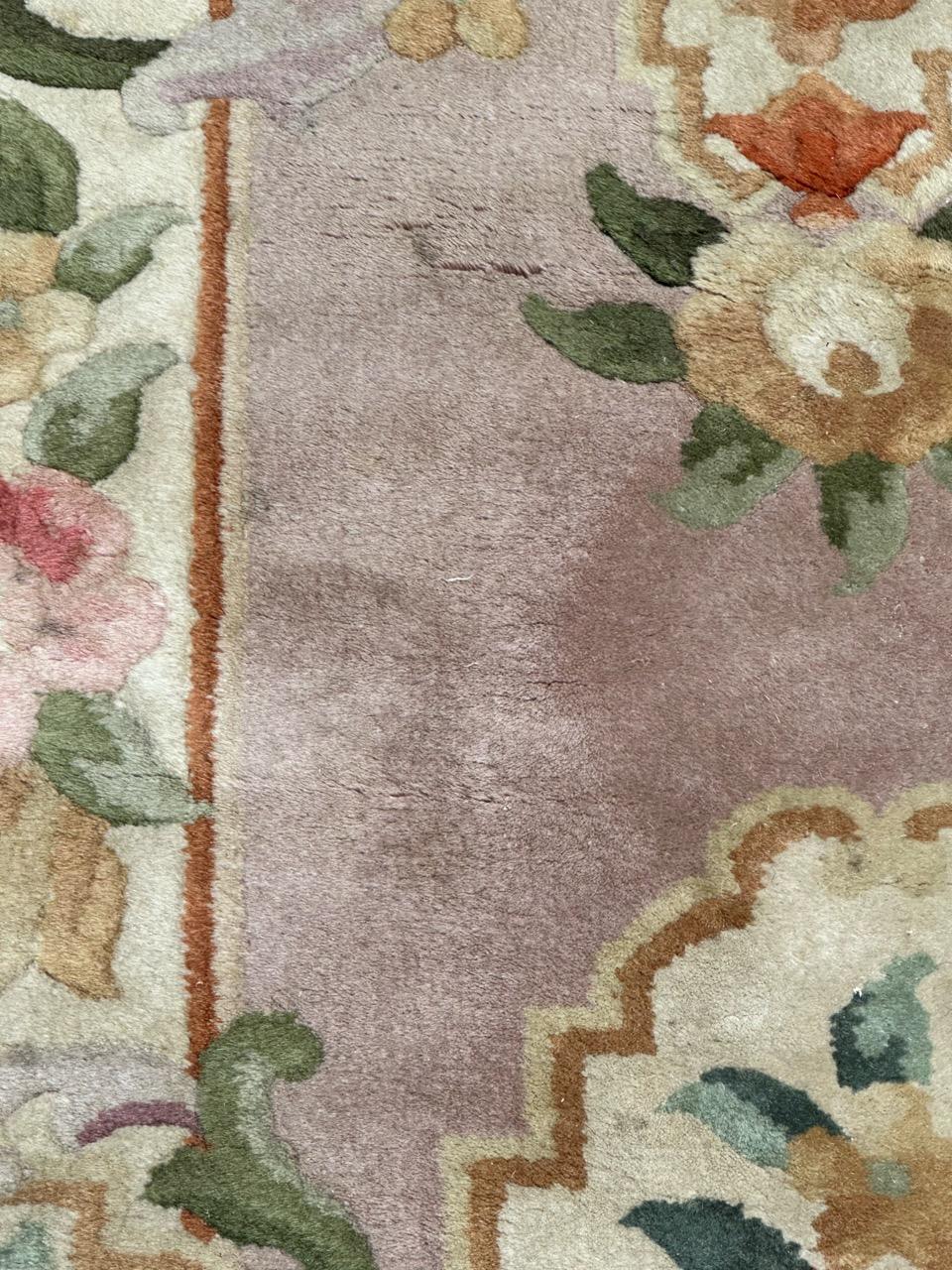 pretty vintage Chinese art deco design rug For Sale 2
