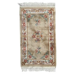 pretty vintage Chinese art deco design rug