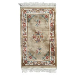 pretty Vintage Chinese art deco design rug 