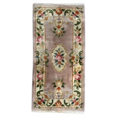 grazioso tappeto d'epoca cinese dal design art déco