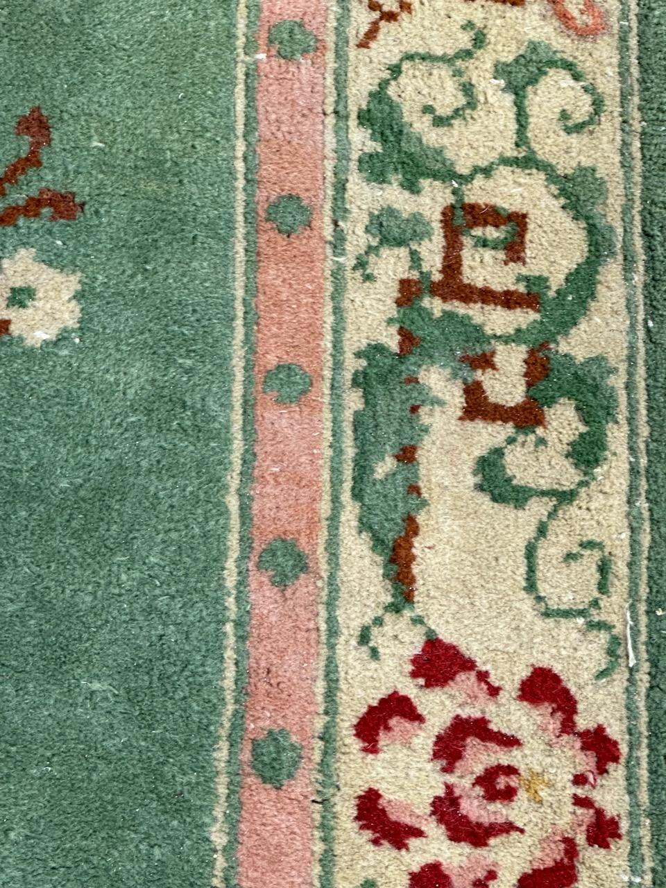 Wool Pretty vintage Chinese art deco rug For Sale