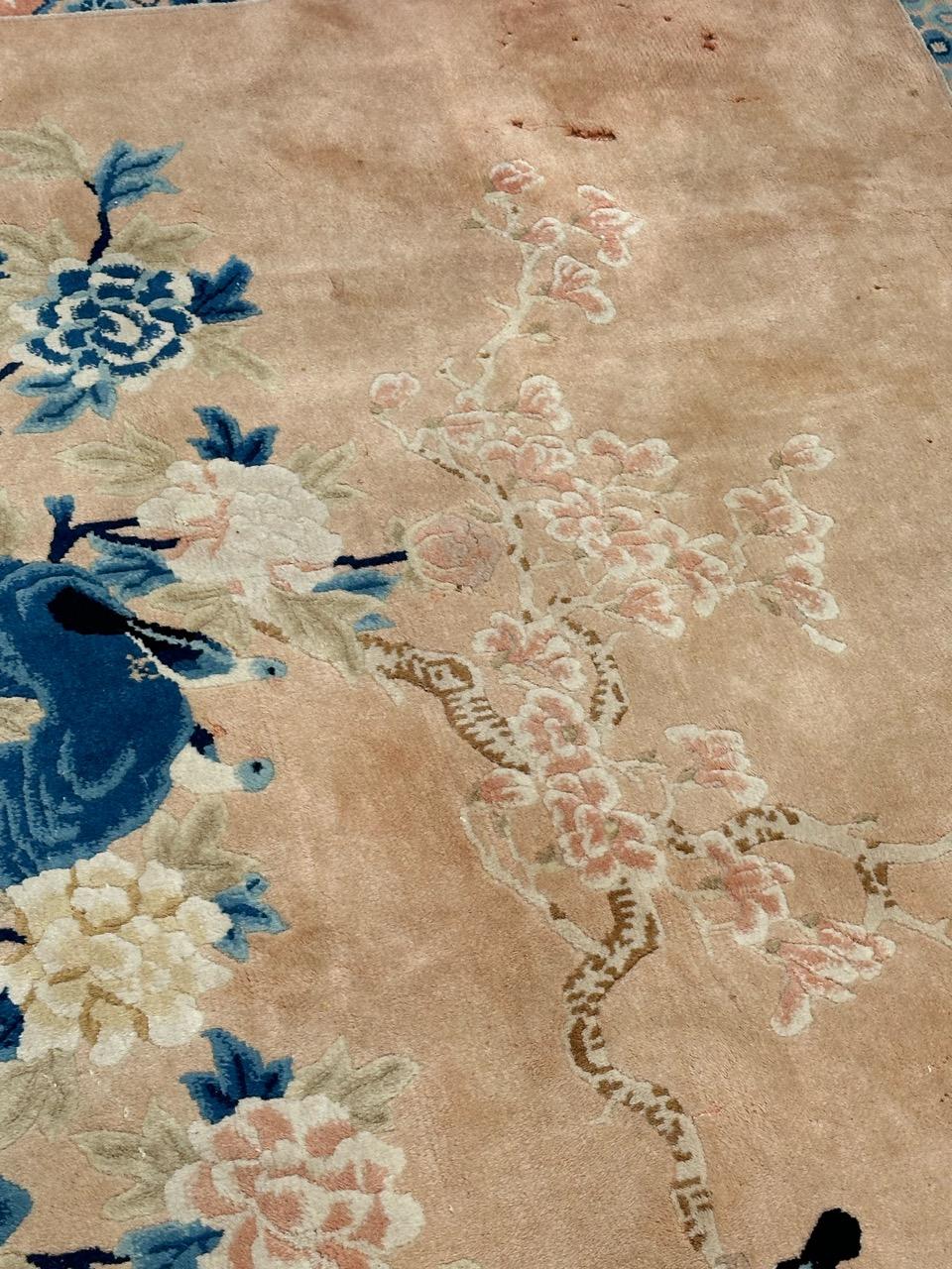 Joli tapis vintage de style art déco chinois. en vente 2
