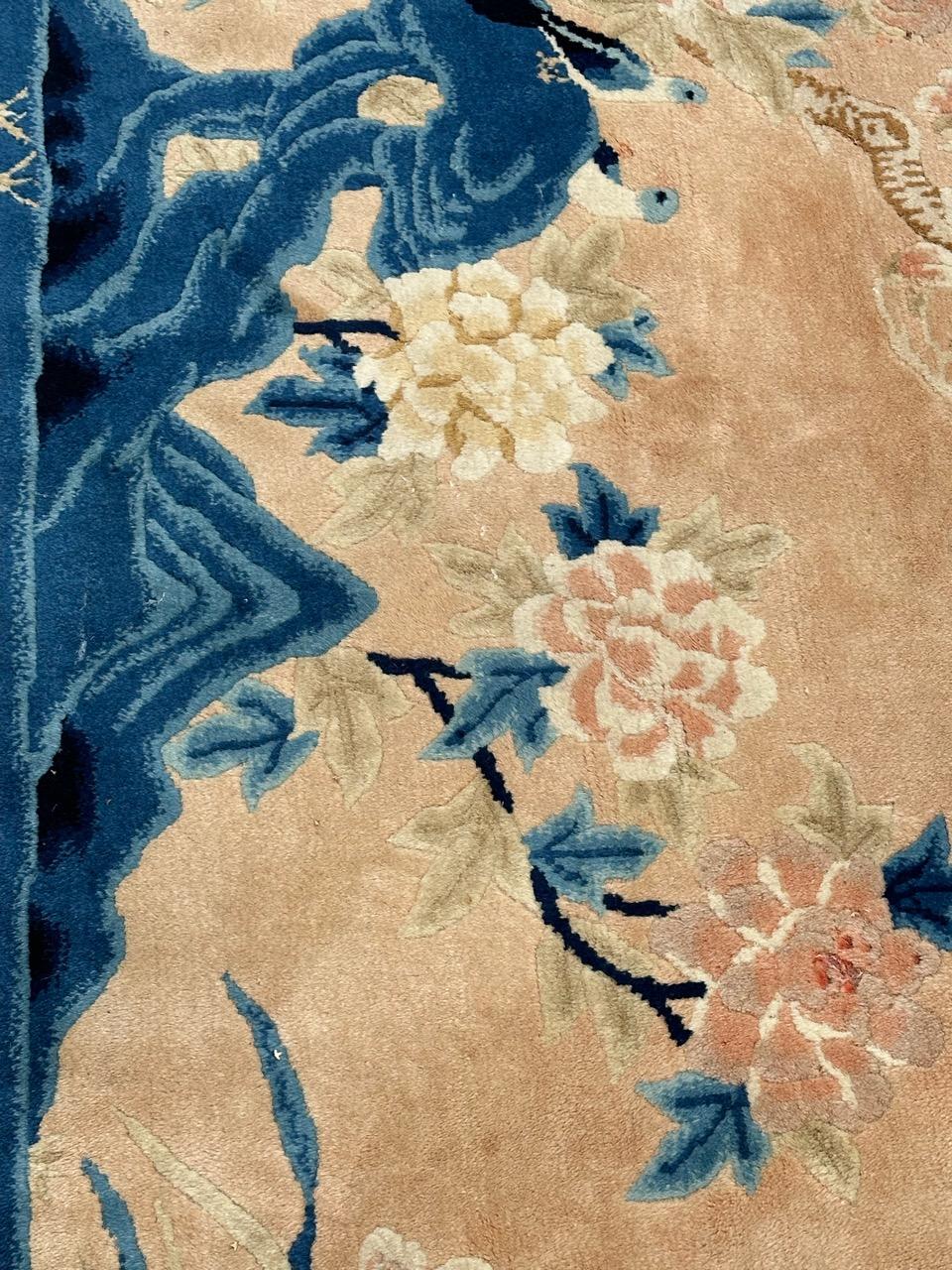 Joli tapis vintage de style art déco chinois. en vente 1
