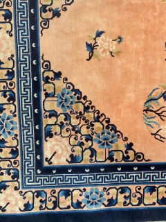 Bobyrug’s Pretty Vintage Chinese Beijing Art Deco Rug