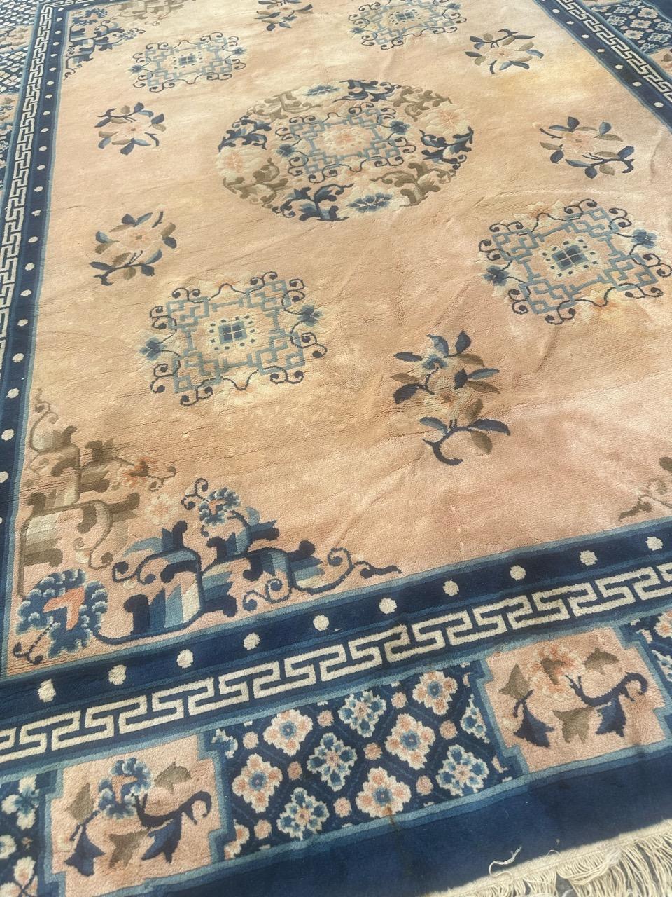 Schöner chinesischer Pekinger Art-déco-Teppich im Vintage-Stil im Angebot 4