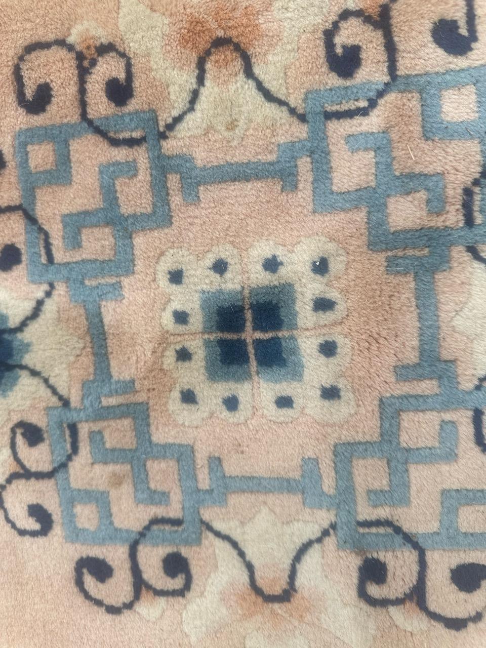 Schöner chinesischer Pekinger Art-déco-Teppich im Vintage-Stil (Wolle) im Angebot