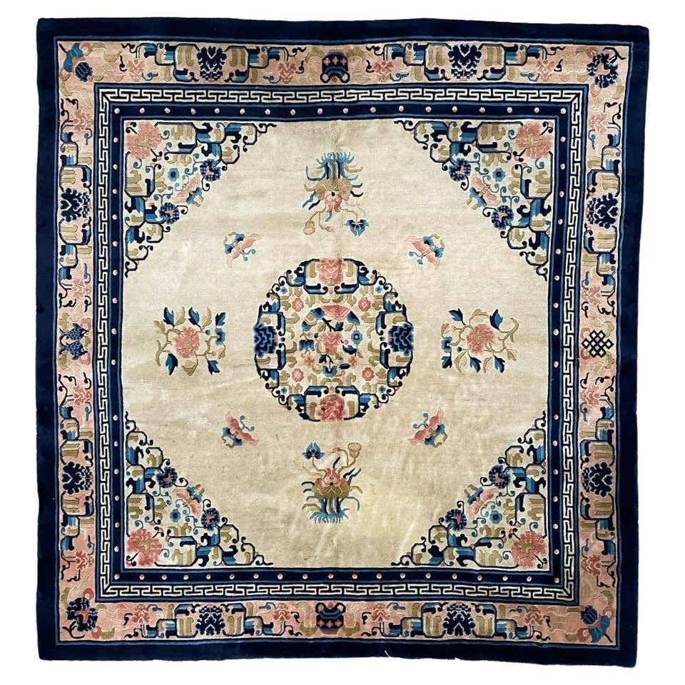 Chinese Rugs Design Beautiful Large Vintage Chinese Black Field Rug For Sale at 1stDibs ...