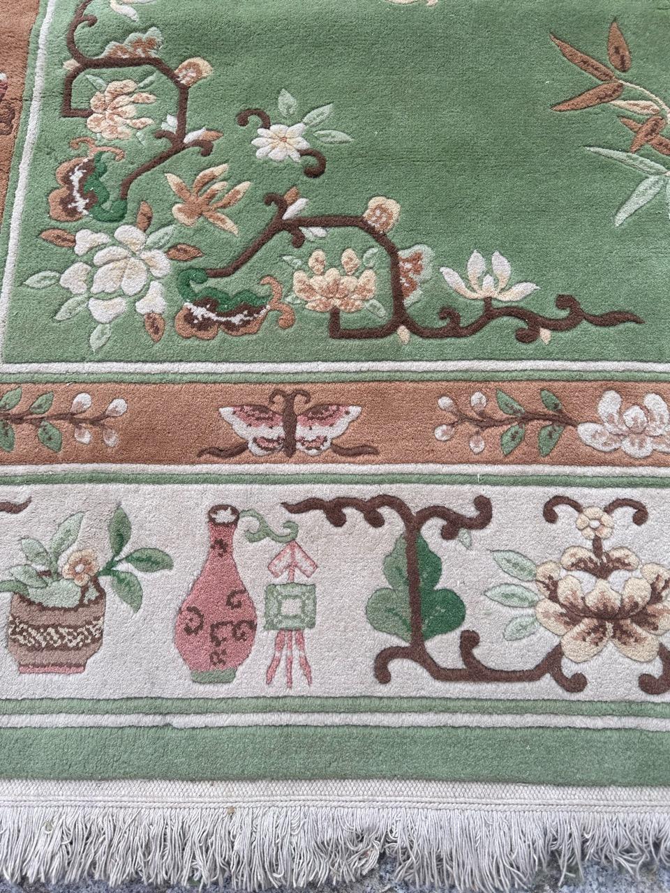 Bobyrug’s Pretty Vintage Chinese rug  For Sale 4