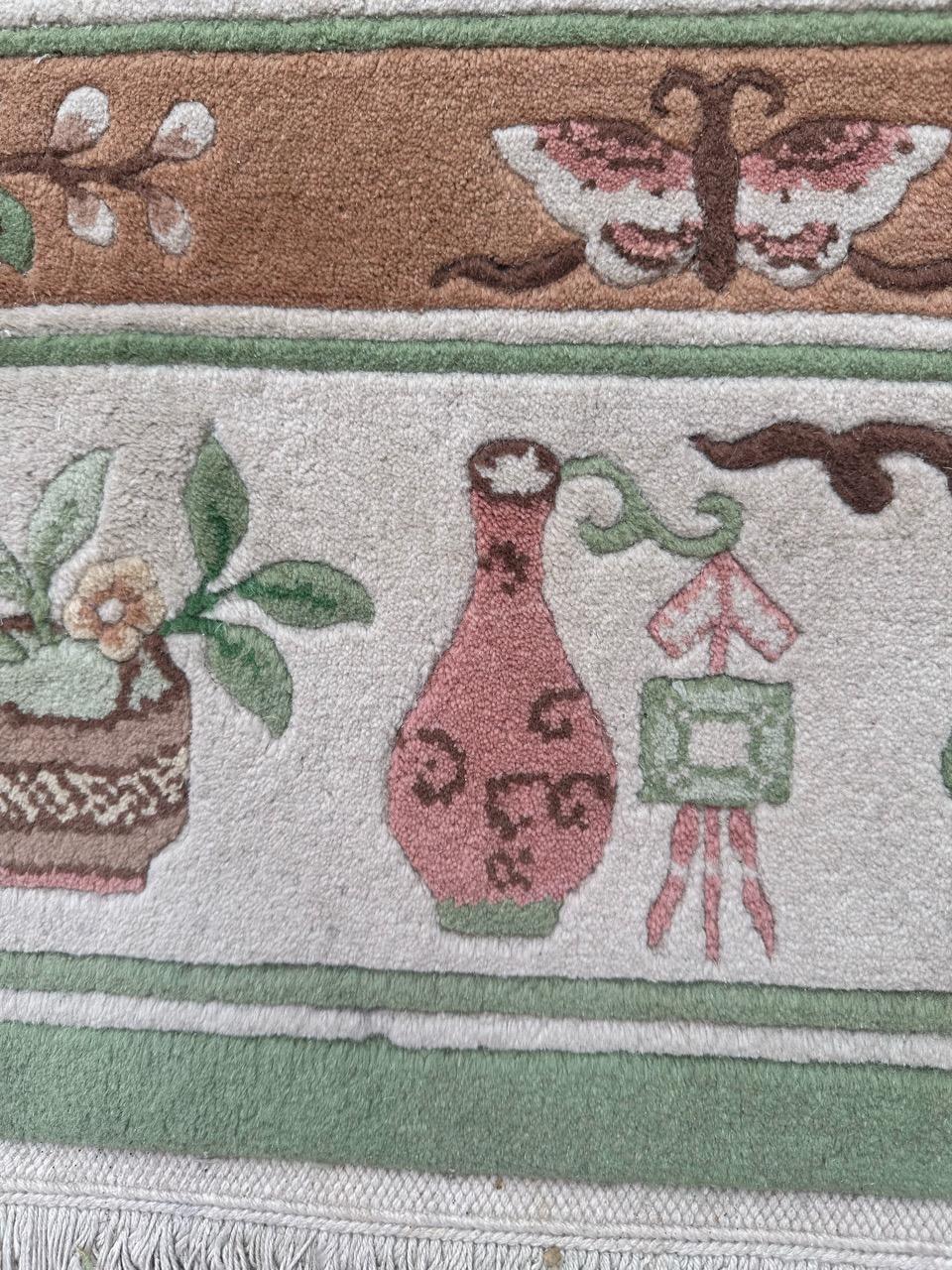Bobyrug's Pretty Vintage Chinesischer Teppich  im Angebot 5