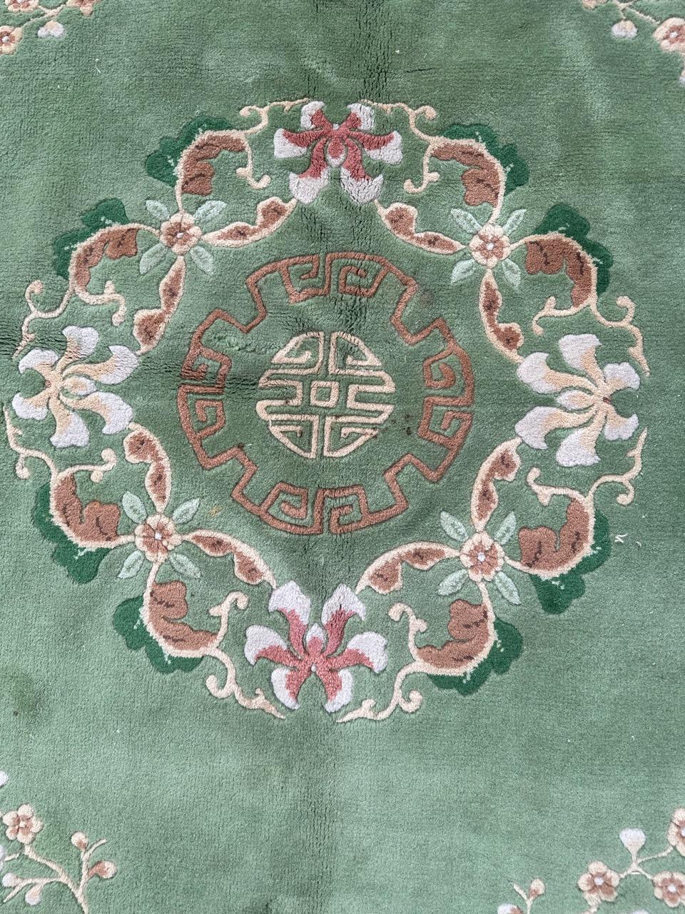 Bobyrug’s Pretty Vintage Chinese rug  For Sale 8
