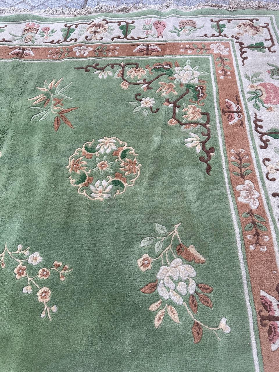 Bobyrug’s Pretty Vintage Chinese rug  For Sale 9