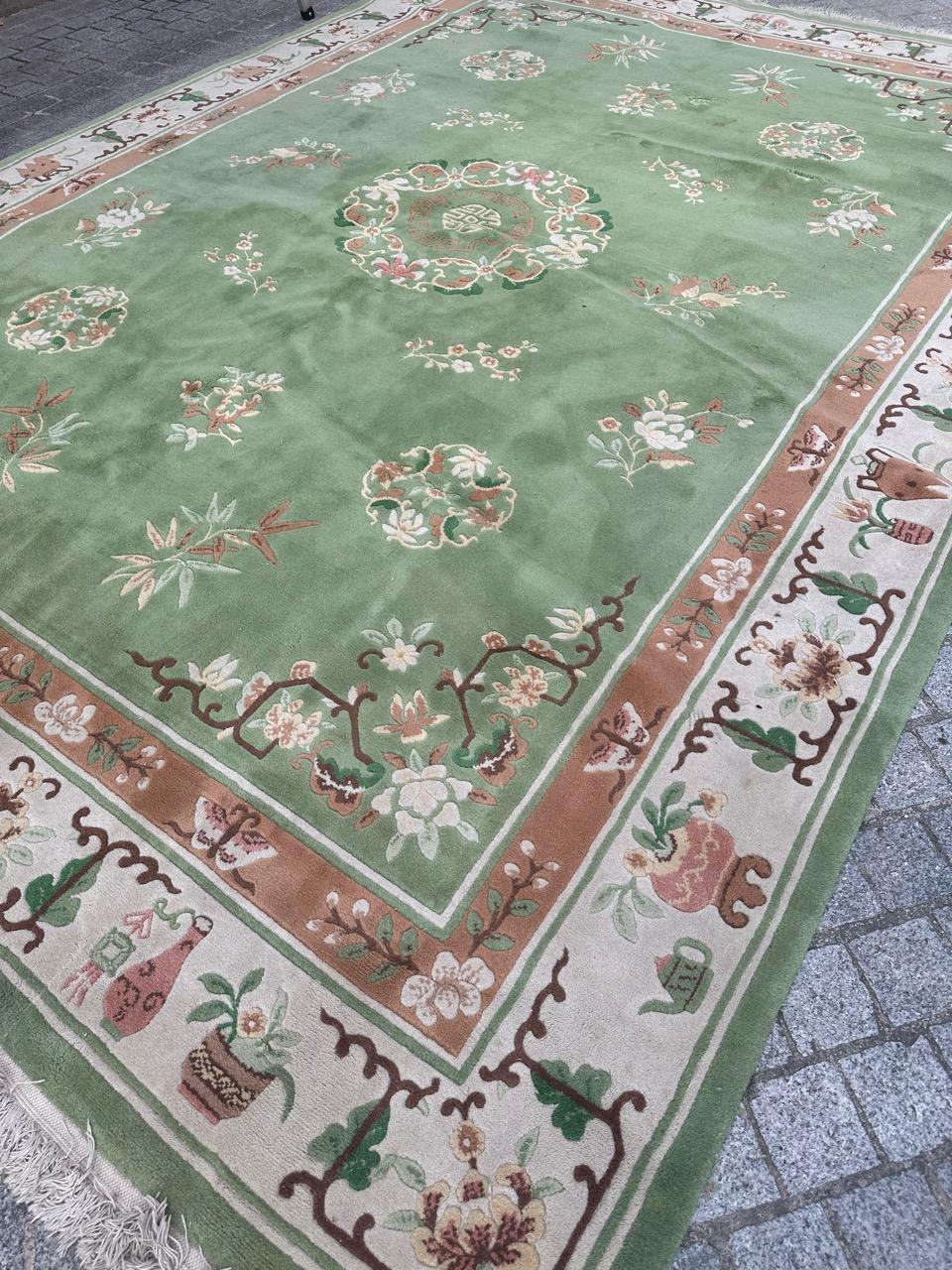 Bobyrug’s Pretty Vintage Chinese rug  For Sale 11