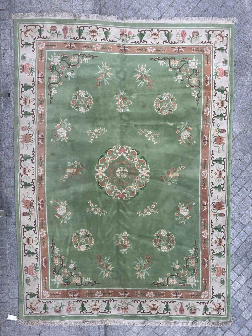 Bobyrug’s Pretty Vintage Chinese rug  For Sale 13