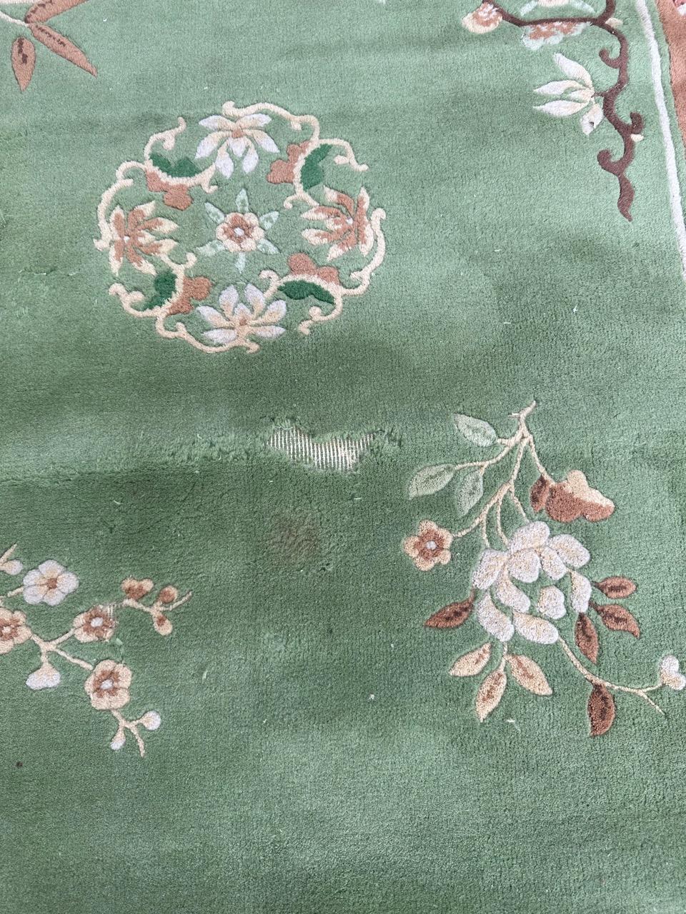 Bobyrug's Pretty Vintage Chinesischer Teppich  (Baumwolle) im Angebot