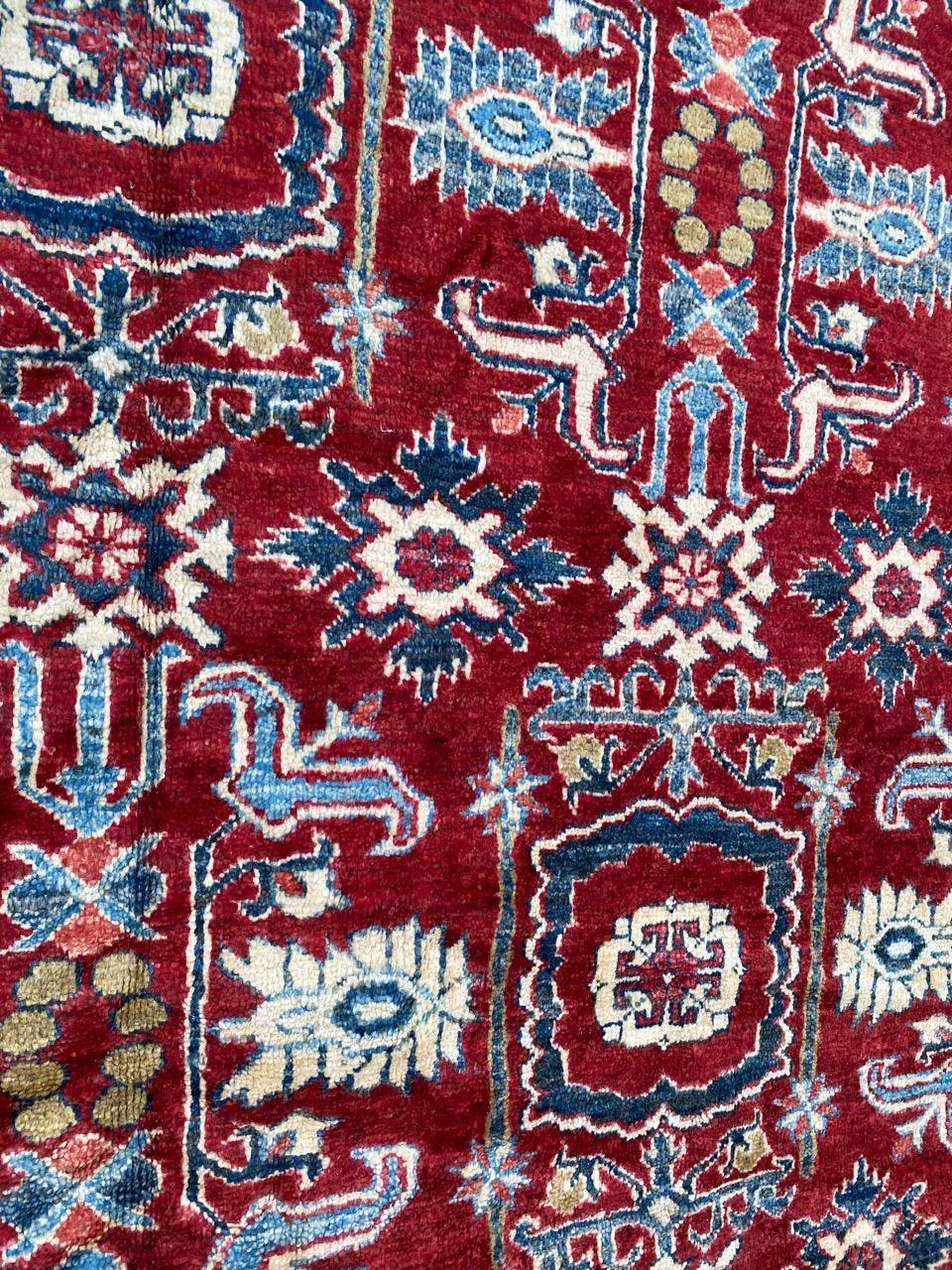 Pretty Vintage Chobi Afghan Rug For Sale 6