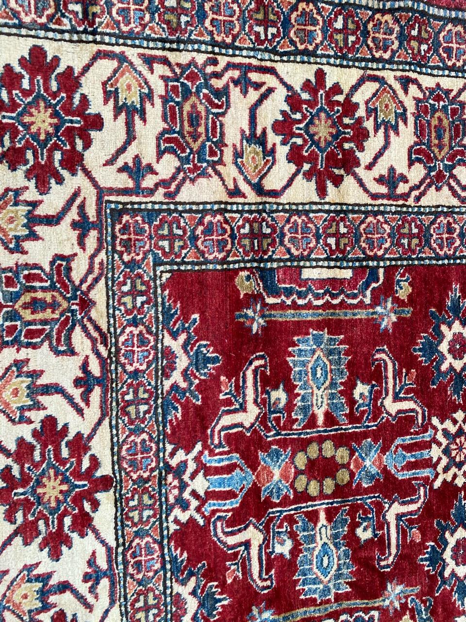 Pretty Vintage Chobi Afghan Rug For Sale 10