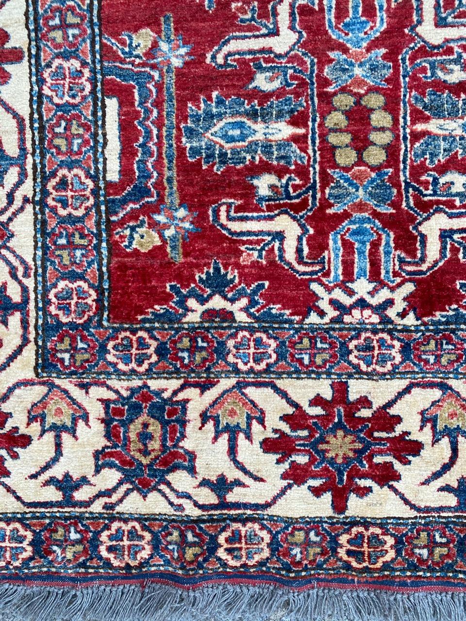 Chobi Afghanischer Teppich im Vintage-Stil (Handgeknüpft) im Angebot