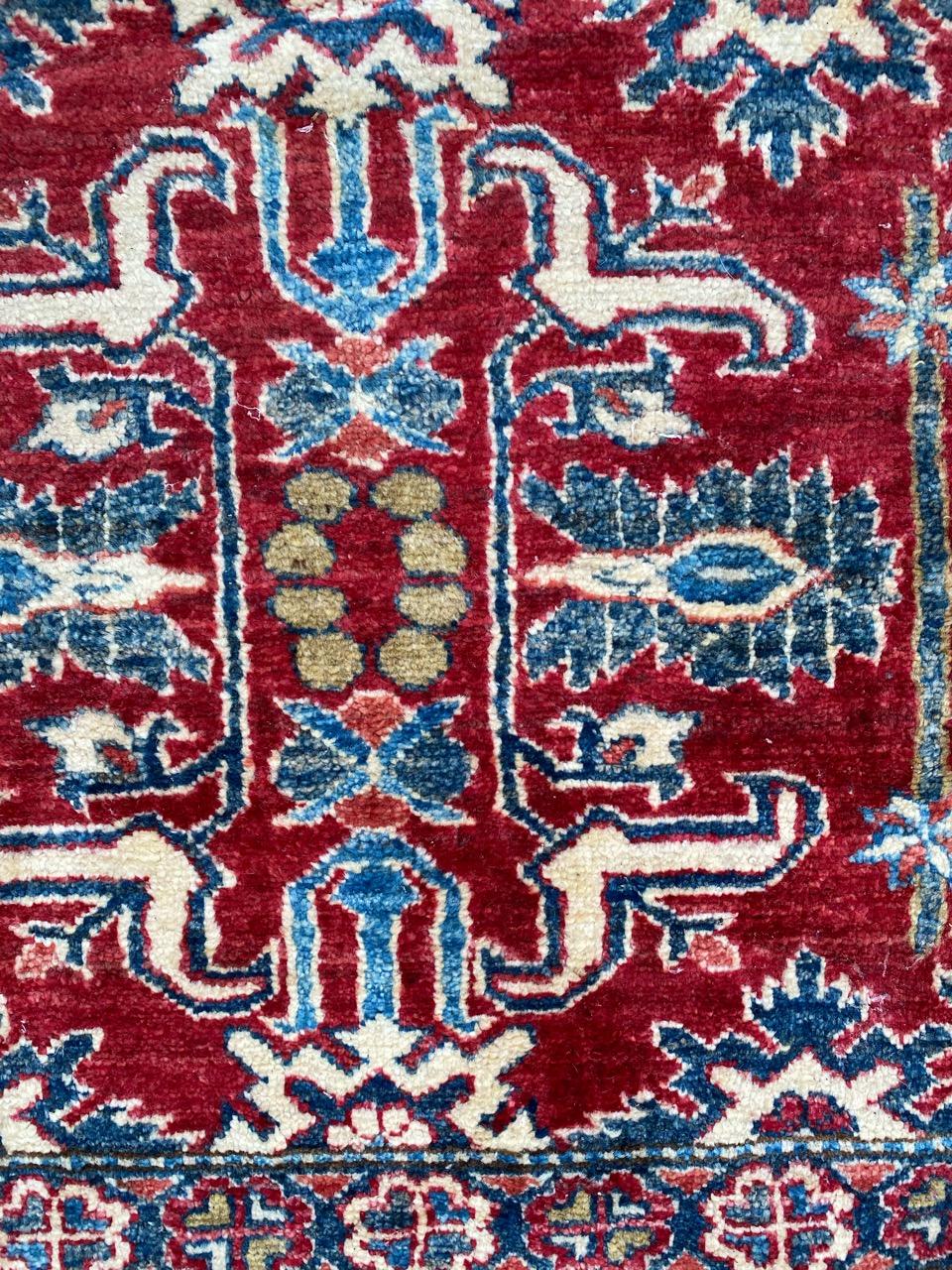 Pretty Vintage Chobi Afghan Rug In Good Condition For Sale In Saint Ouen, FR