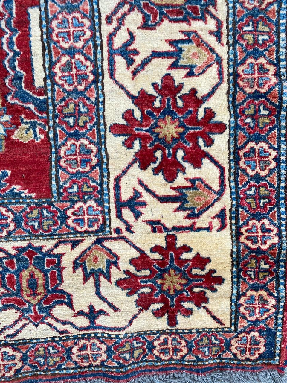 Wool Pretty Vintage Chobi Afghan Rug For Sale