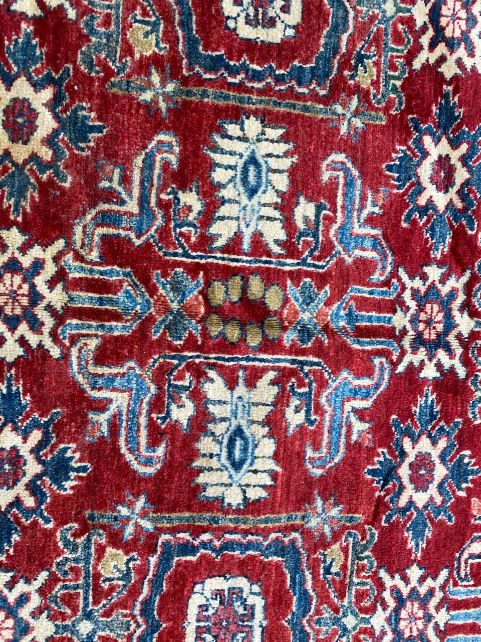Pretty Vintage Chobi Afghan Rug For Sale 1