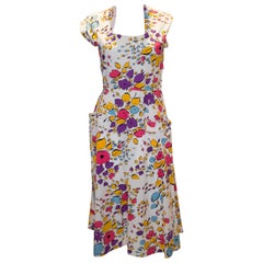 Hübsches hübsches Vintage Sommerkleid aus Baumwolle