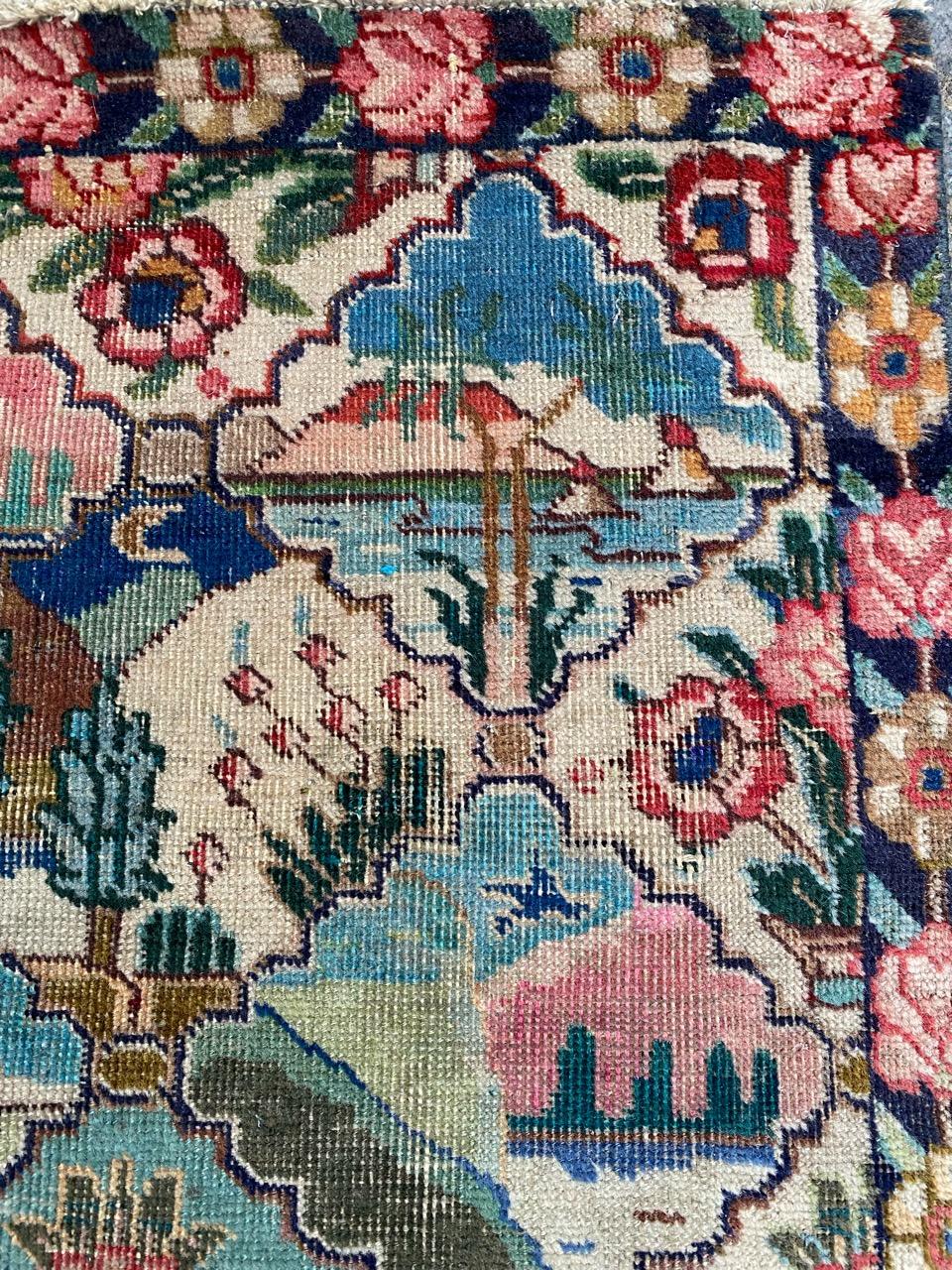 Bobyrug’s Pretty Vintage Decorative Mahal Rug For Sale 2