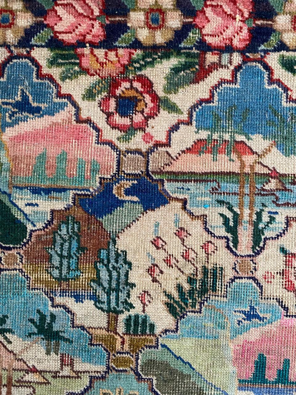 Bobyrug’s Pretty Vintage Decorative Mahal Rug For Sale 10